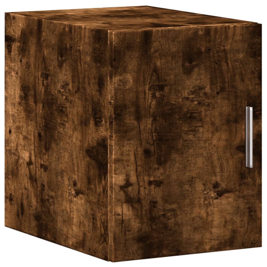 Slim Storage Cabinet 30x42.5x225 cm Engineered Wood 2 Drawers 3 Shelves Smoked oak 30 cm