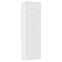 Storage Cabinet 70x42.5x225 cm Engineered Wood 4 Shelves White 70 cm