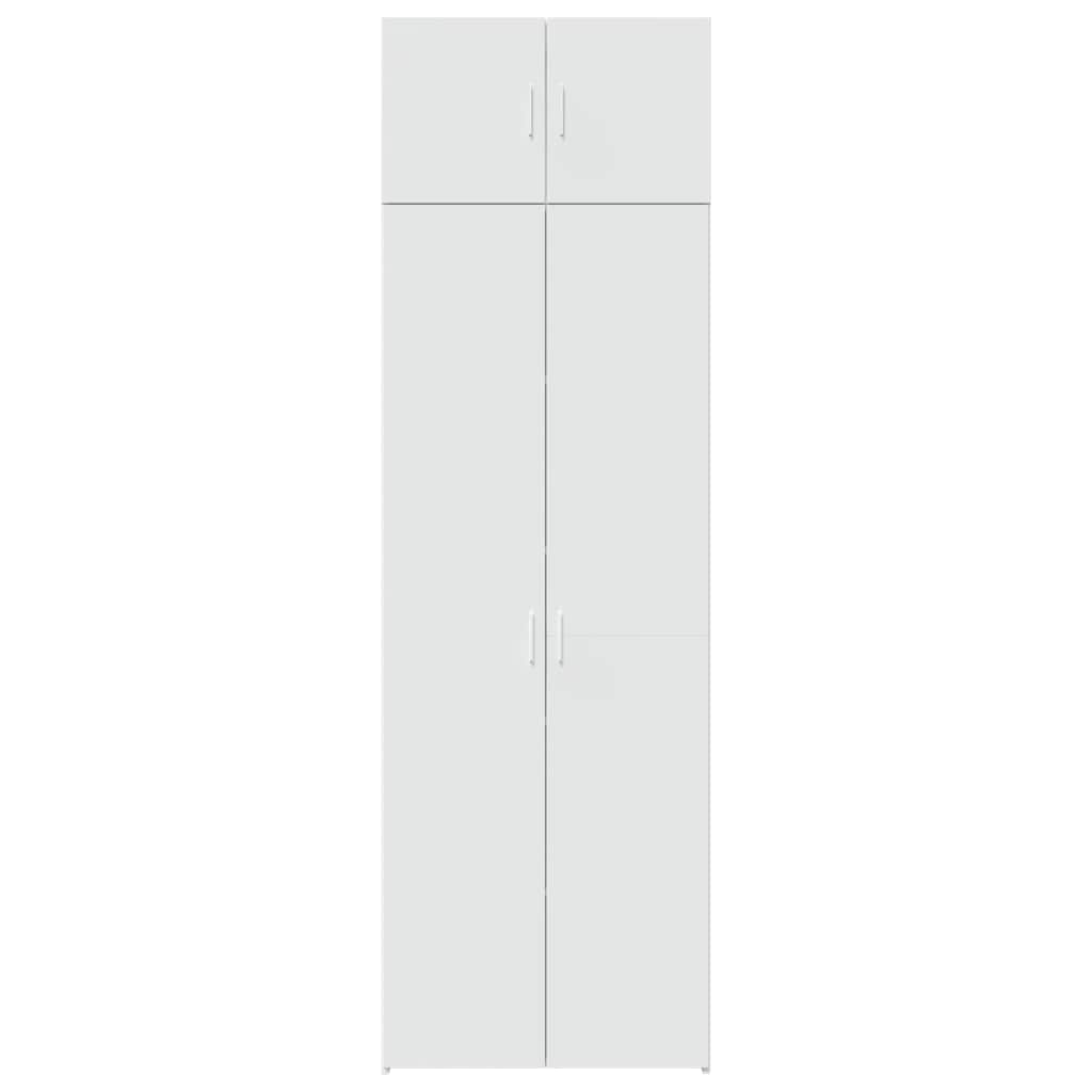 Storage Cabinet 70x42.5x225 cm Engineered Wood 4 Shelves White 70 cm