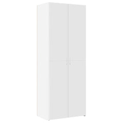 Storage Cabinet 70x42.5x225 cm Engineered Wood 4 Shelves White 70 cm