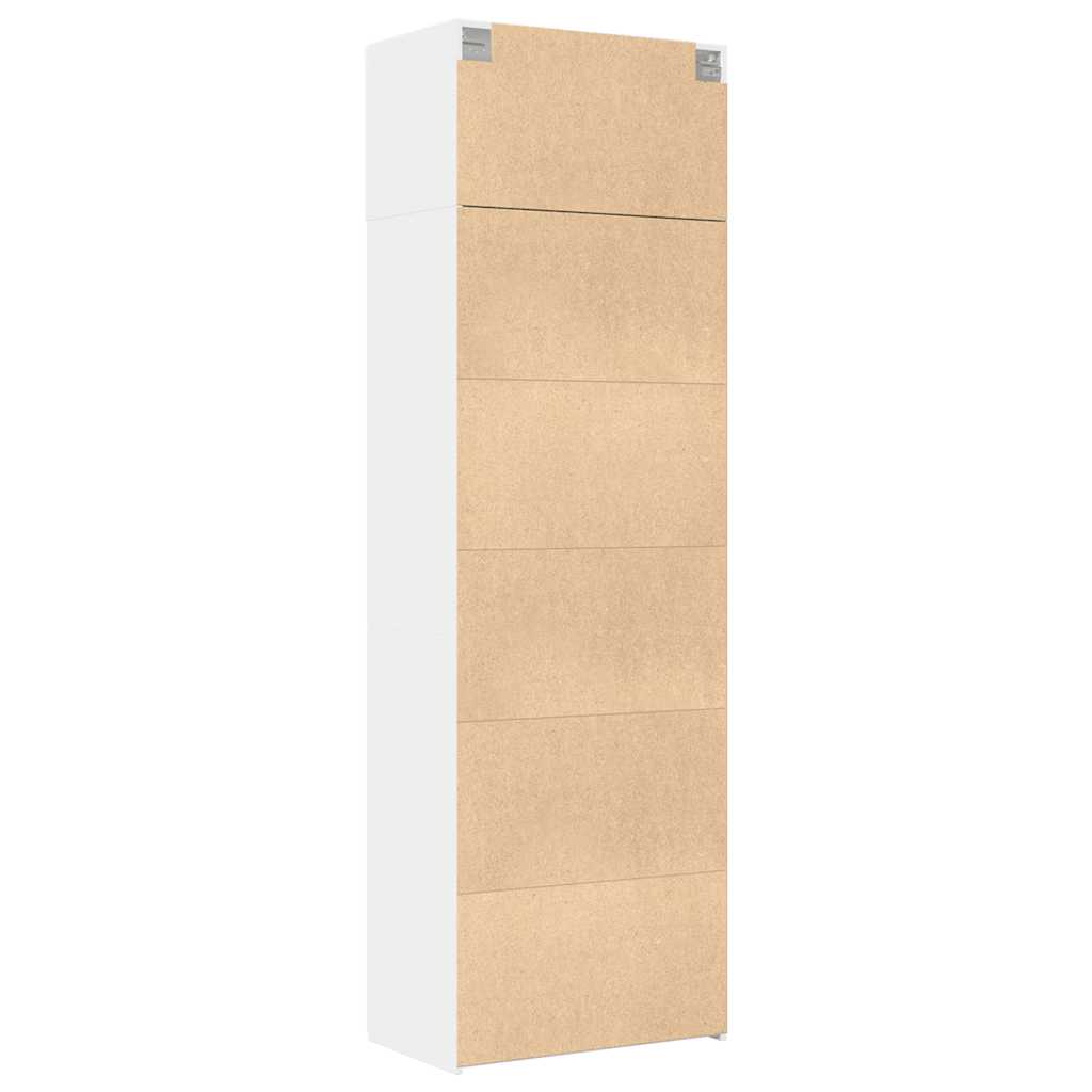 Storage Cabinet 70x42.5x225 cm Engineered Wood 4 Shelves White 70 cm