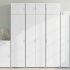 Storage Cabinet 70x42.5x225 cm Engineered Wood 4 Shelves White 70 cm