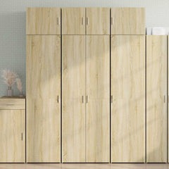 Storage Cabinet 70x42.5x225 cm Engineered Wood 4 Shelves Sonoma oak 70 cm
