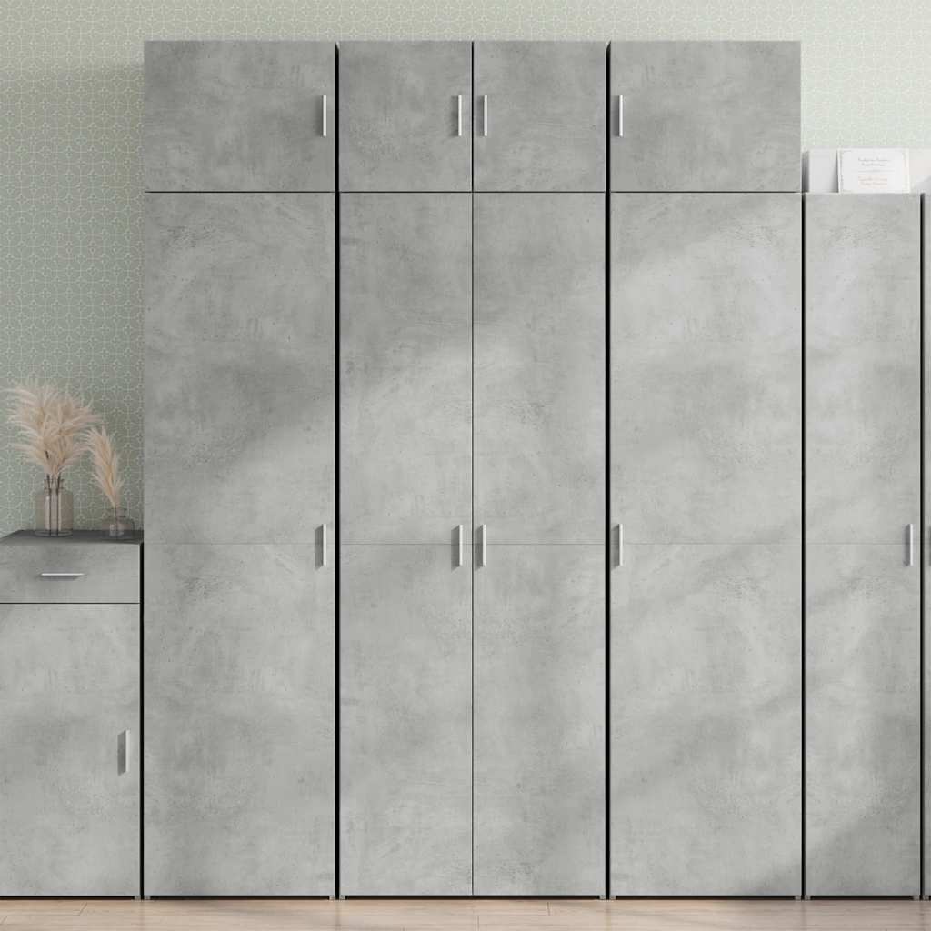 Storage Cabinet 70x42.5x225 cm Engineered Wood 4 Shelves Concrete grey 70 cm