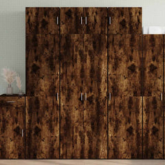 Storage Cabinet 70x42.5x225 cm Engineered Wood 4 Shelves Smoked oak 70 cm