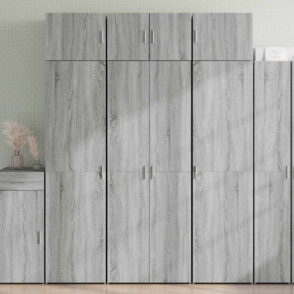 Storage Cabinet 70x42.5x225 cm Engineered Wood 4 Shelves Grey sonoma 70 cm