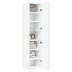 Highboard 40x42.5x185 cm Engineered Wood with 6 Shelves White
