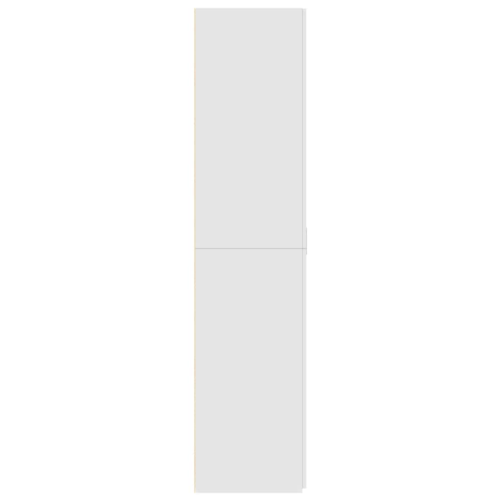 Highboard 70x42.5x185 cm Engineered Wood with 4 Shelves White 70 x 42.5 x 185 cm