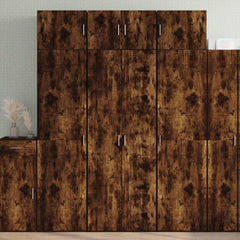 Highboard 70x42.5x185 cm Engineered Wood with 4 Shelves Smoked oak 70 x 42.5 x 185 cm