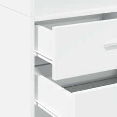 Highboard 45x42.5x185 cm Engineered Wood White