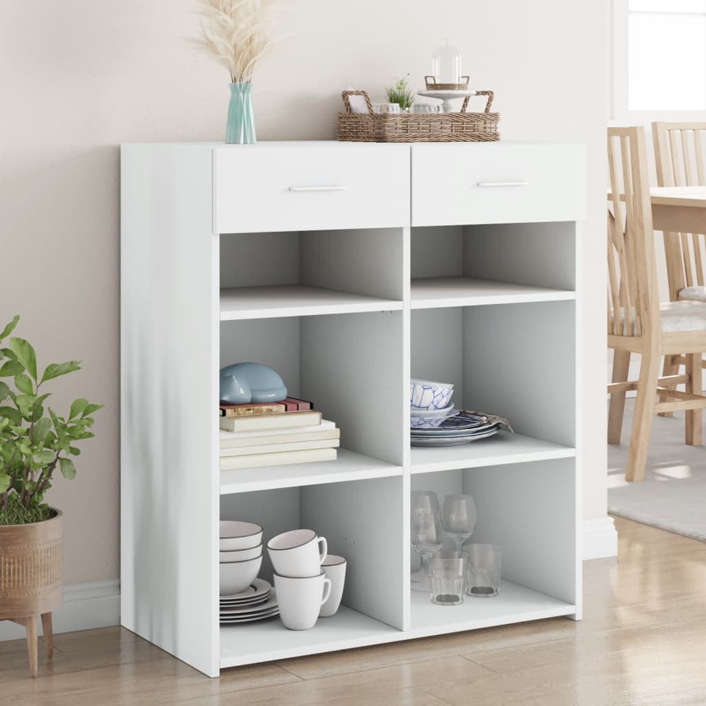 vidaXL Sideboard White 80x42.5x93 cm Engineered Wood 1