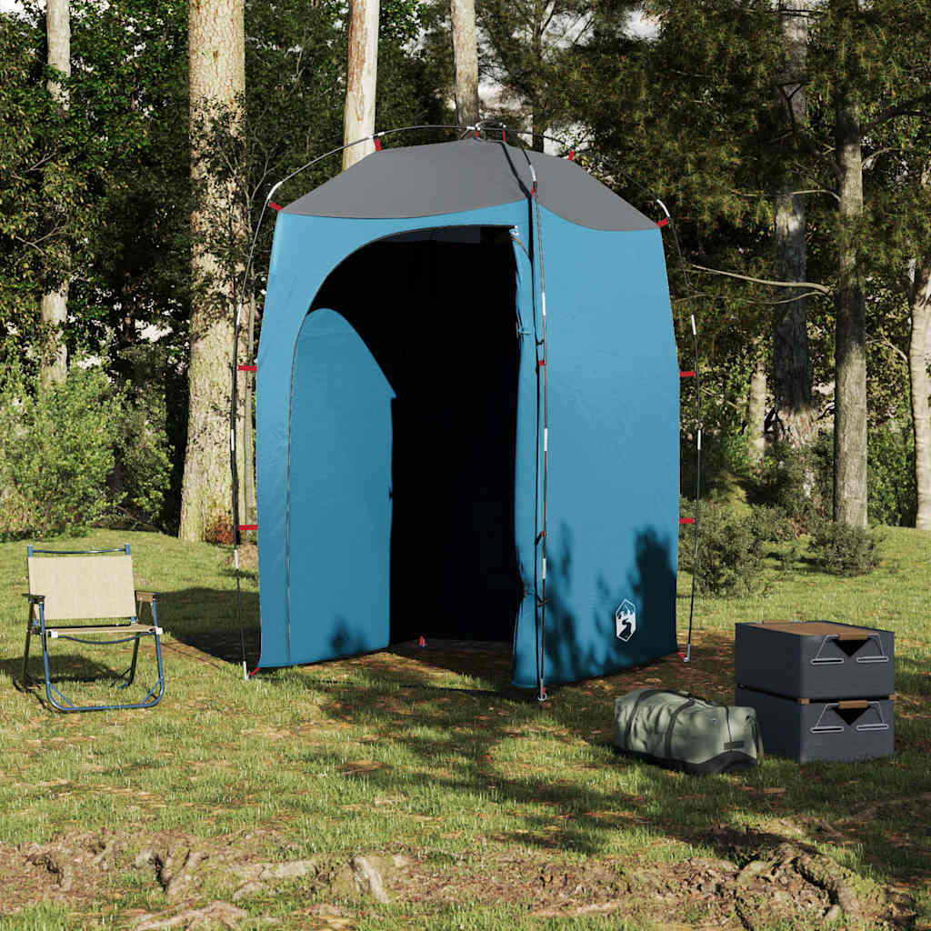 vidaXL Shower Tent Blue Waterproof 4