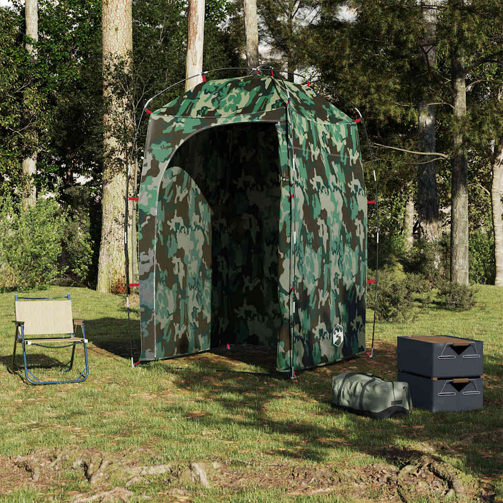 vidaXL Shower Tent Camouflage Waterproof 4