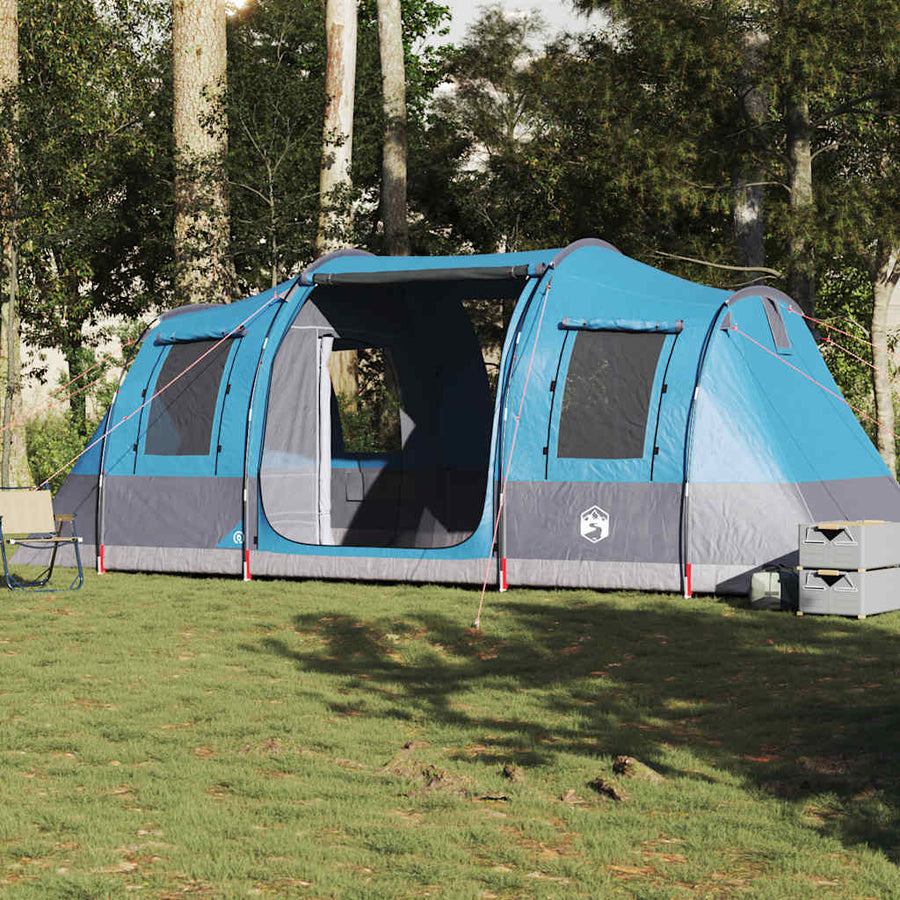 Family Tent Tunnel Waterproof Blue 4-person