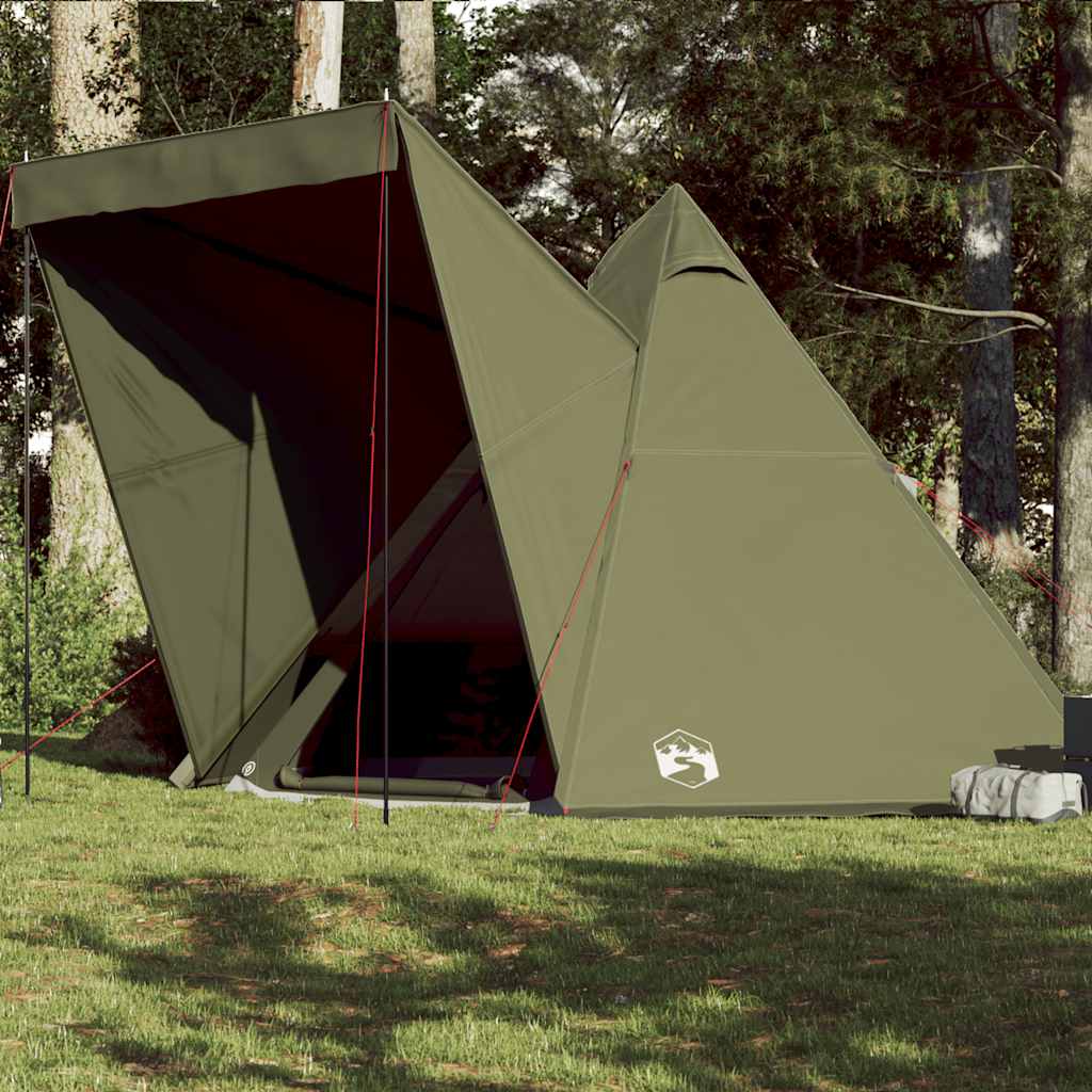 Family Tent Tipi Waterproof Olive green 6-Person