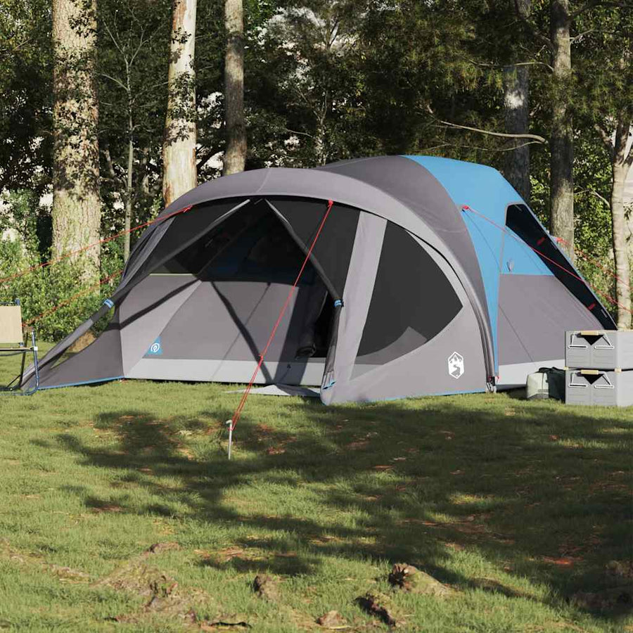 Family Tent Tunnel 6-Person Waterproof Blue