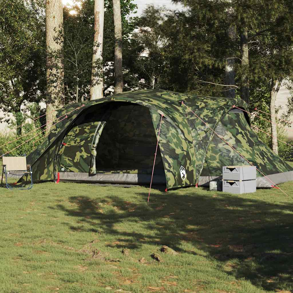 Family Tent Dome 6-Person Waterproof Width 494 cm Camouflage