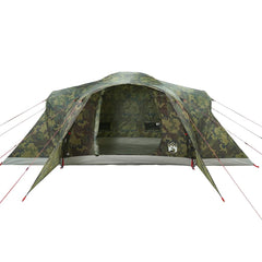 Family Tent Dome 6-Person Waterproof Width 494 cm Camouflage