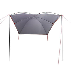 vidaXL Car Tent Grey and Orange Waterproof 4