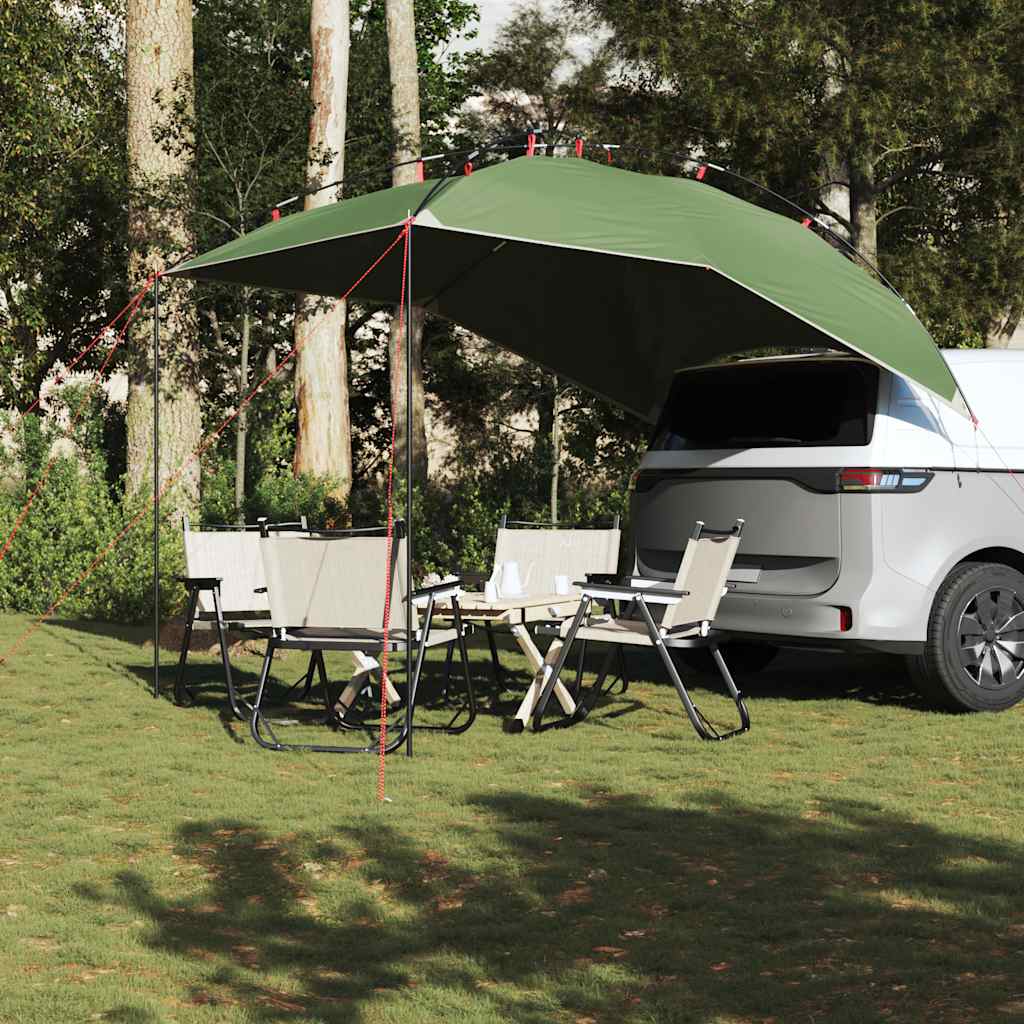 vidaXL Car Tent Green Waterproof 3