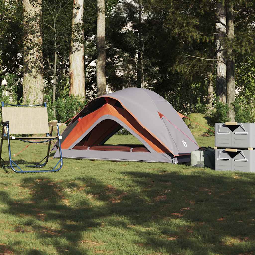 Camping Tent 1-Person Waterproof Grey and orange