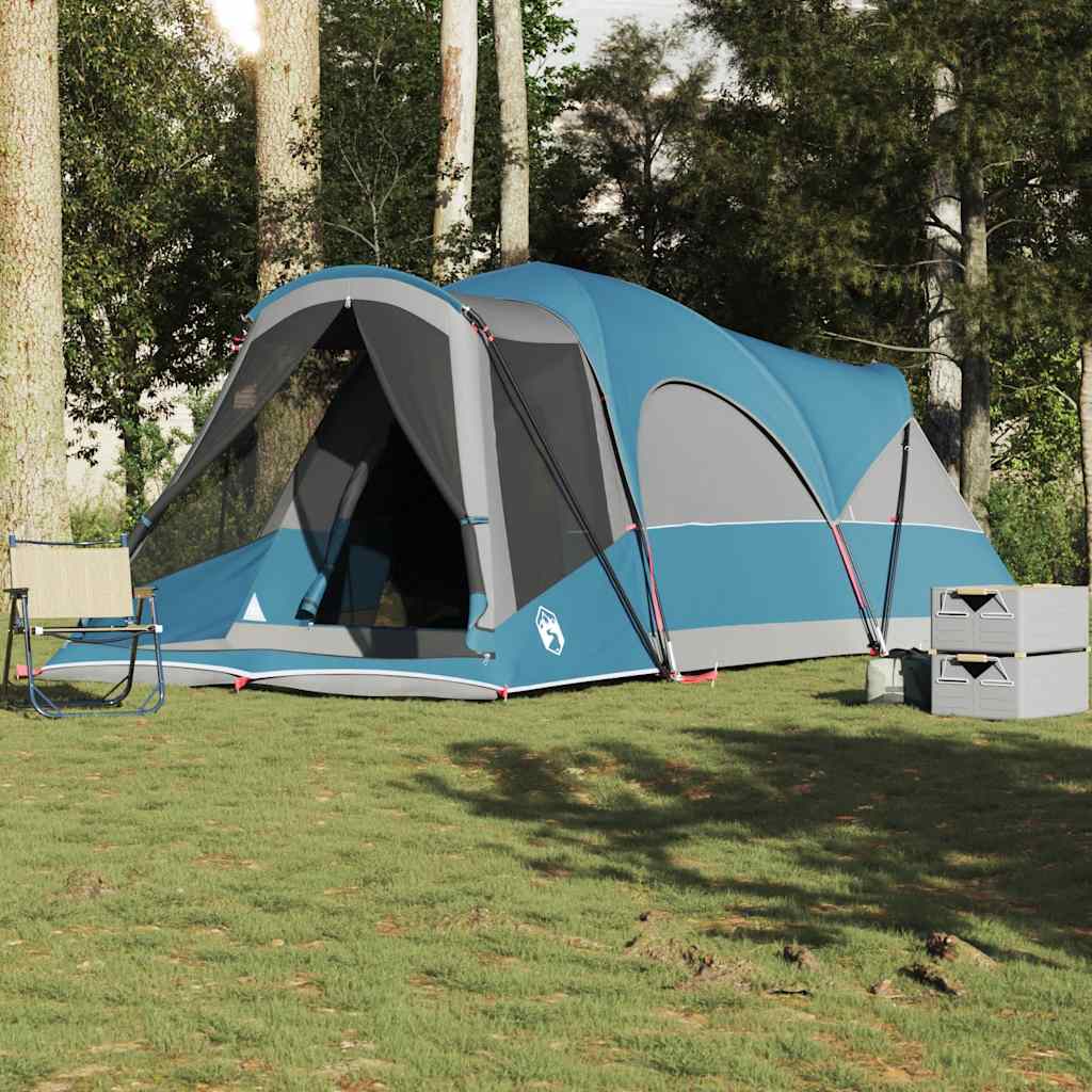 Family Tent Tunnel 8-Person Waterproof Blue