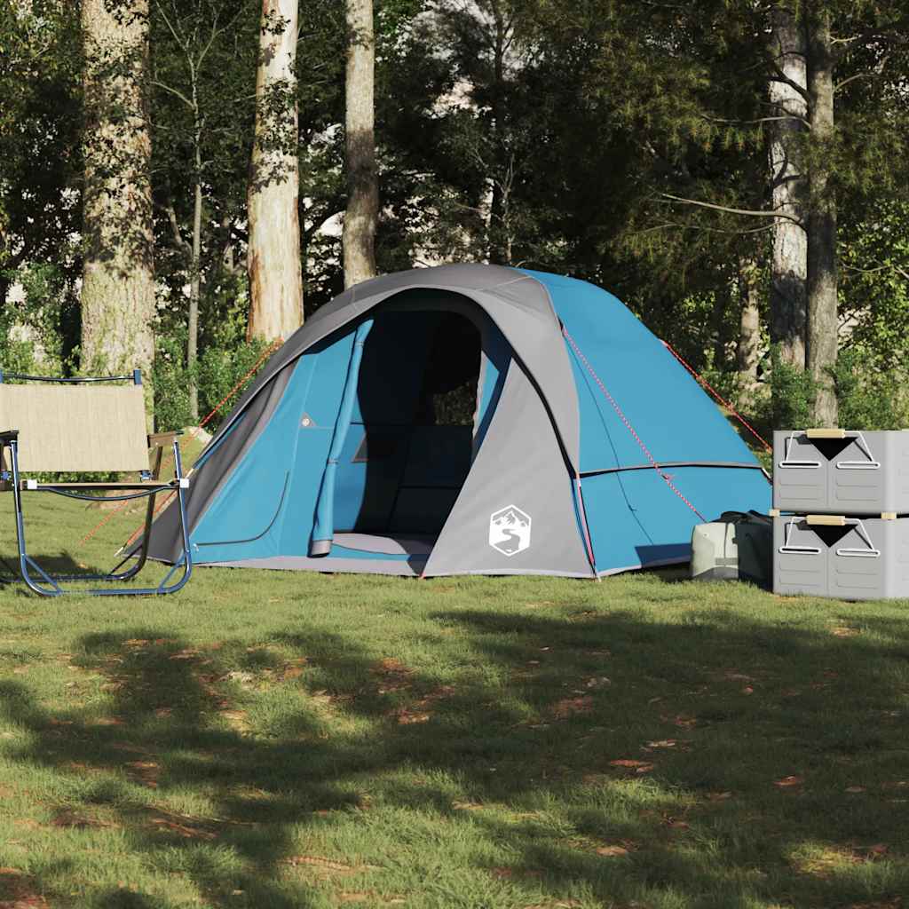 Family Tent Cabin 6-Person Waterproof Blue