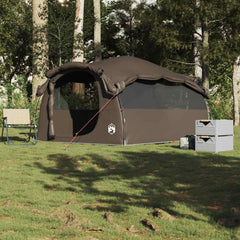 Family Tent Tunnel 6-Person Water-resistant Brown