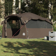 Family Tent Tunnel 6-Person Water-resistant Brown