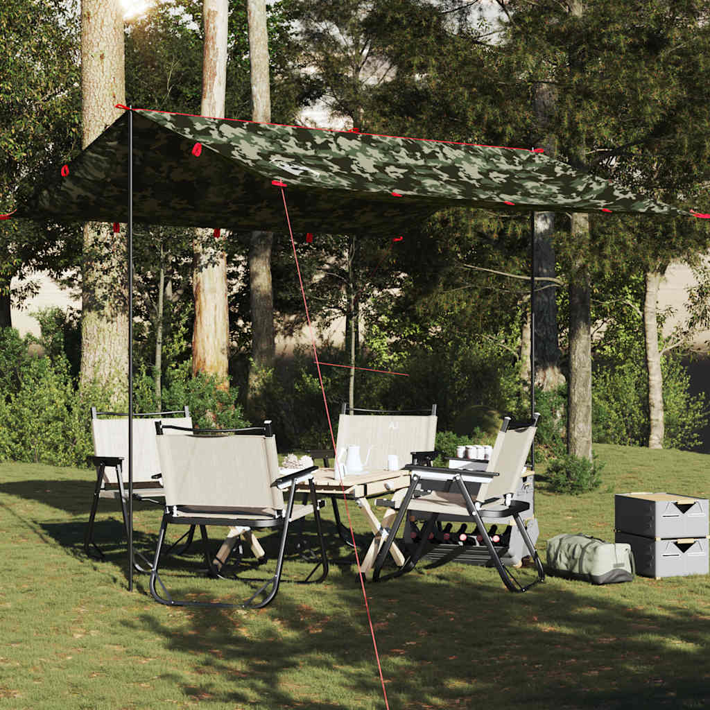 vidaXL Camping Tarp Camouflage 306x306 cm Waterproof 1