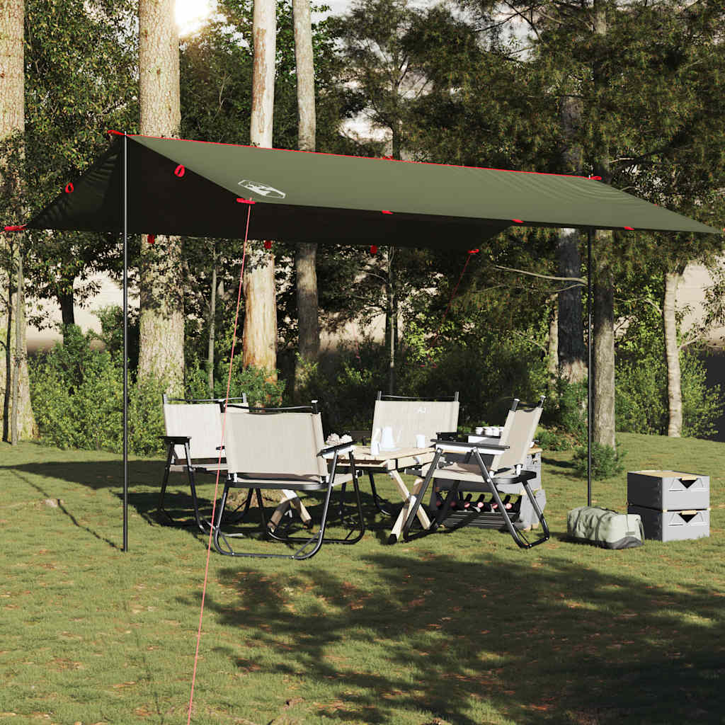 vidaXL Camping Tarp Olive Green 506x306 cm Waterproof 3
