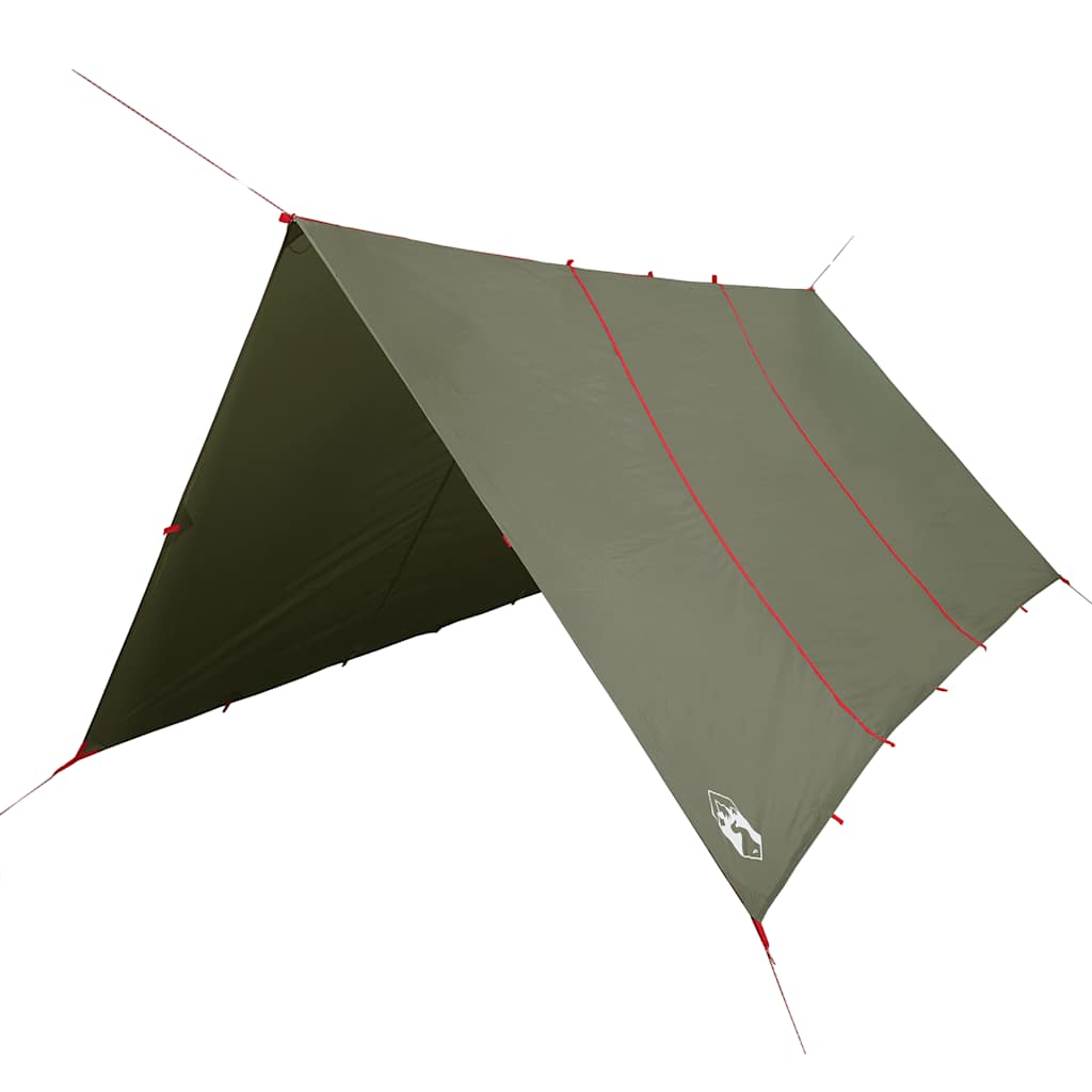 vidaXL Camping Tarp Olive Green 451x420 cm Waterproof 2