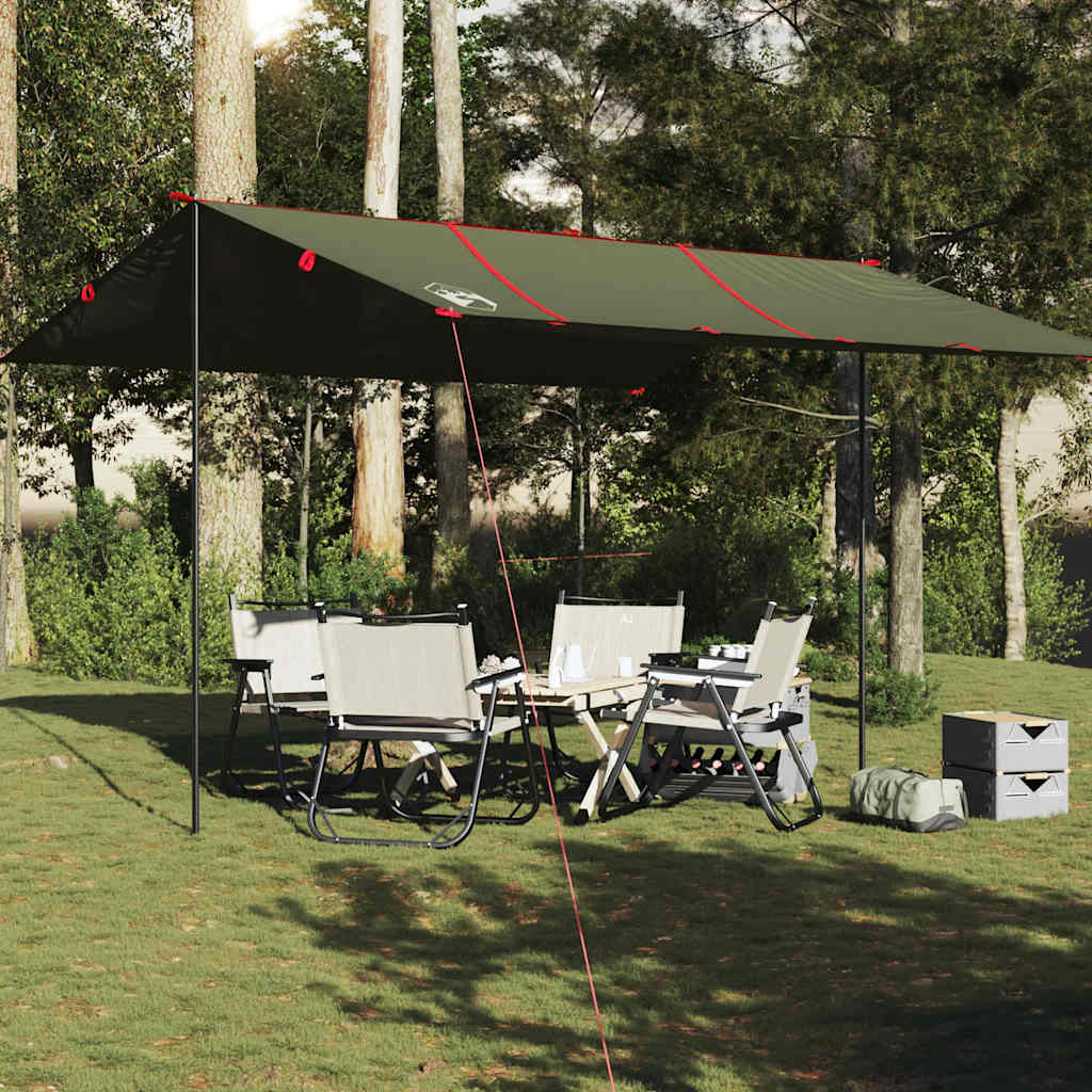 vidaXL Camping Tarp Olive Green 451x420 cm Waterproof 1