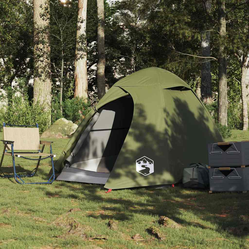 Camping Tent Dome Waterproof 2-person Olive green