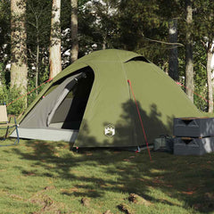 Camping Tent Dome Waterproof 4-person Olive green