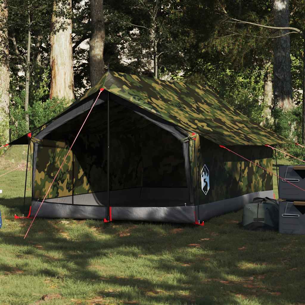 vidaXL Camping Tent 2-Person Camouflage Waterproof 1