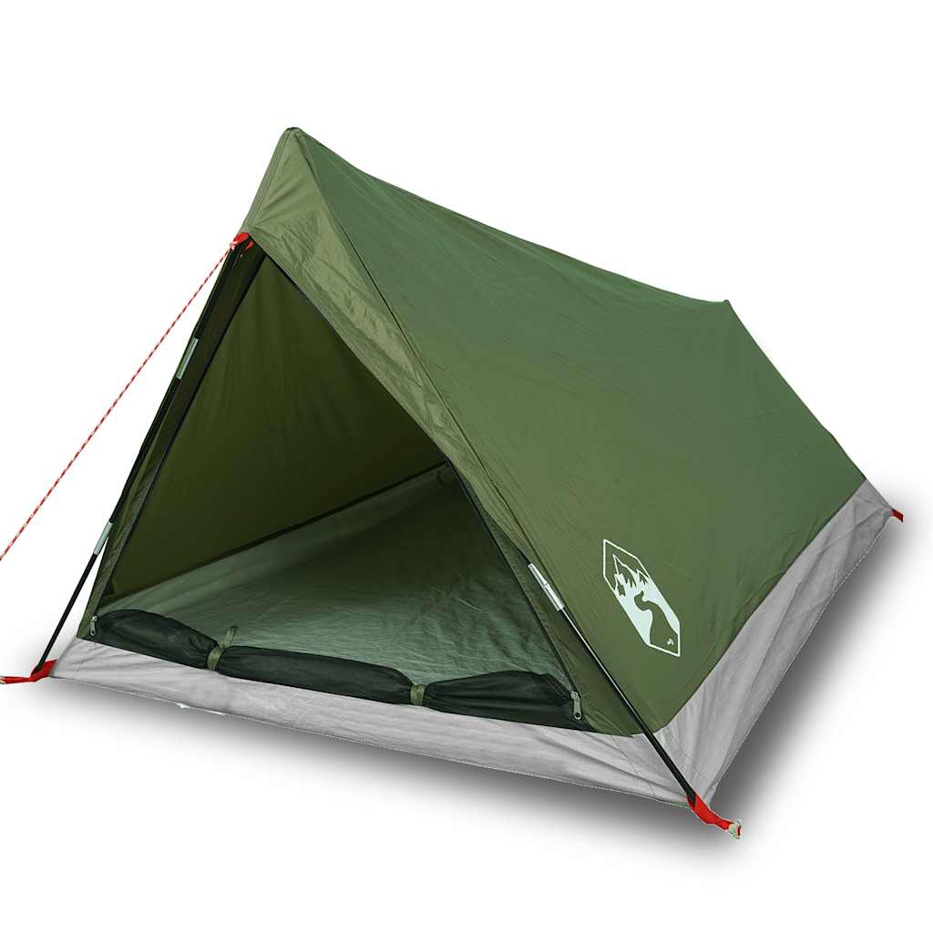 vidaXL Camping Tent 2-Person Olive Green Waterproof 2