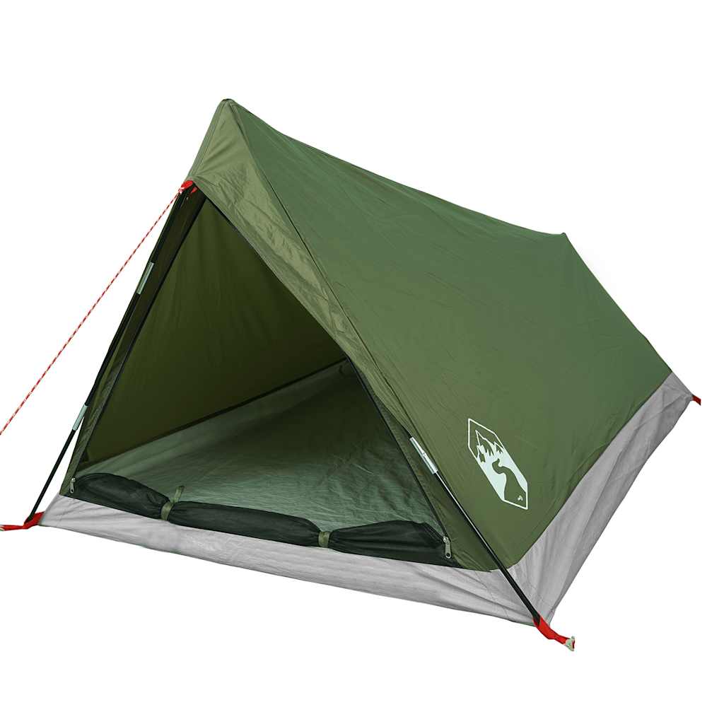 vidaXL Camping Tent 2-Person Olive Green Waterproof 4