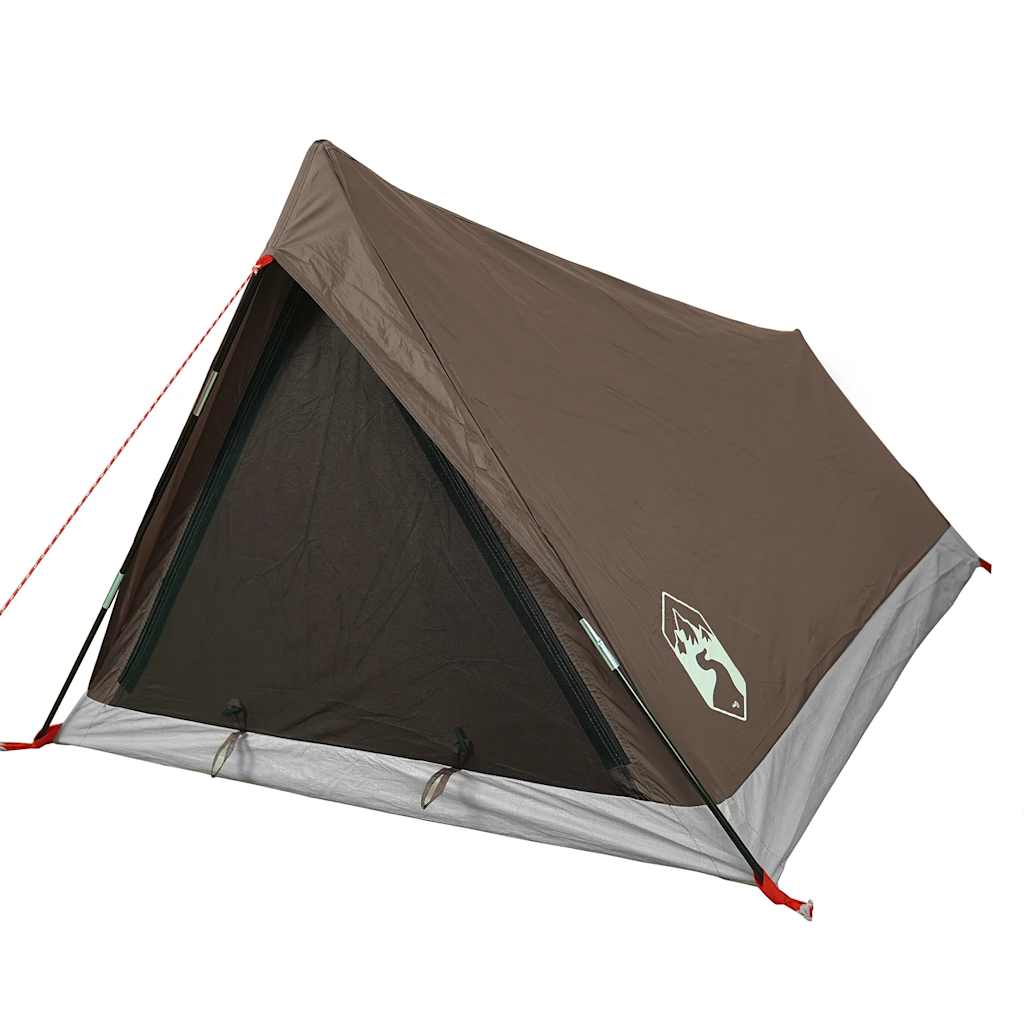 vidaXL Camping Tent 2-Person Brown Waterproof 5