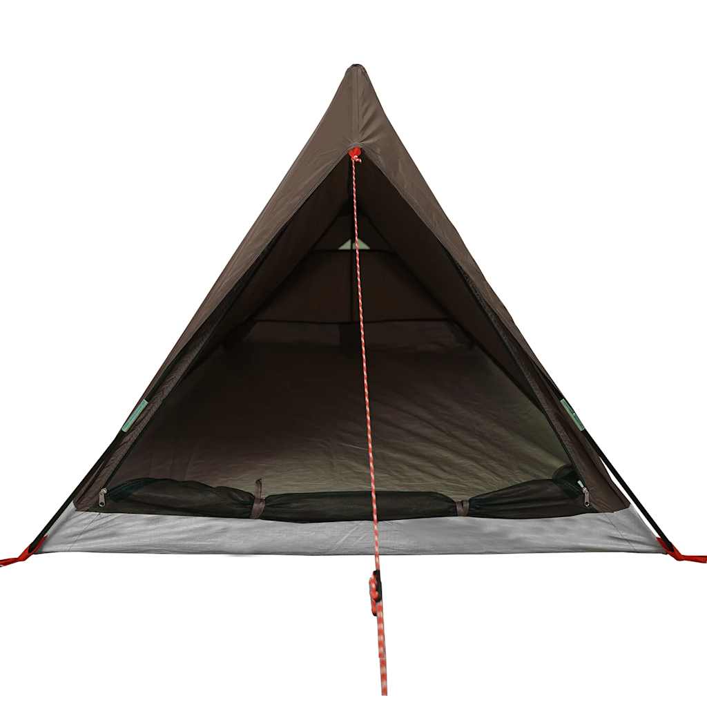 vidaXL Camping Tent 2-Person Brown Waterproof 6