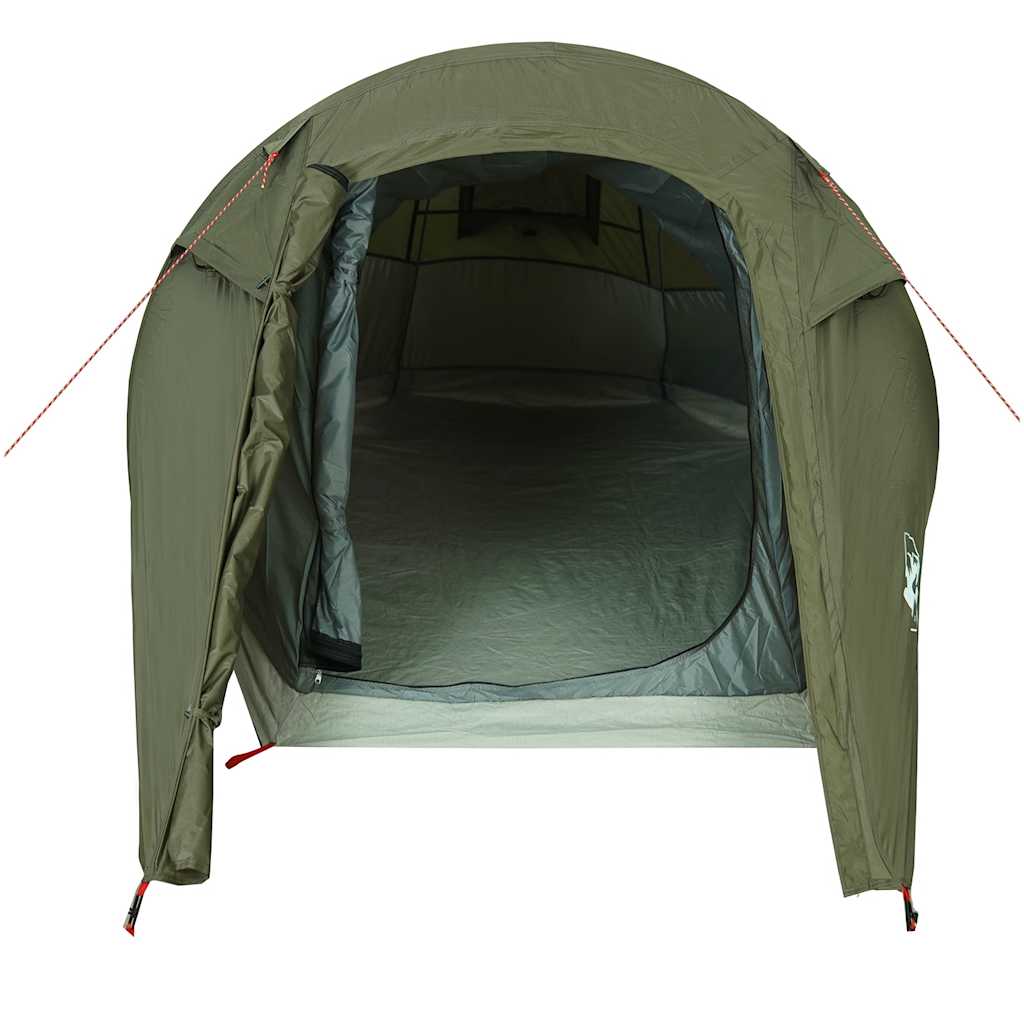 vidaXL Camping Tent Tunnel 3-Person Olive Green Waterproof 6