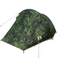 vidaXL Camping Tent Tunnel 2-Person Camouflage Waterproof 5