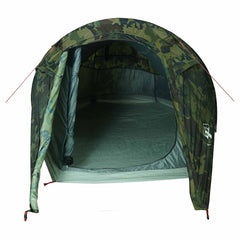 vidaXL Camping Tent Tunnel 2-Person Camouflage Waterproof 6