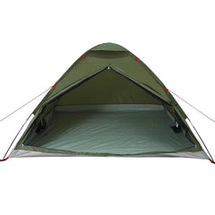 vidaXL Camping Tent Dome 4-Person Olive Green Waterproof 6