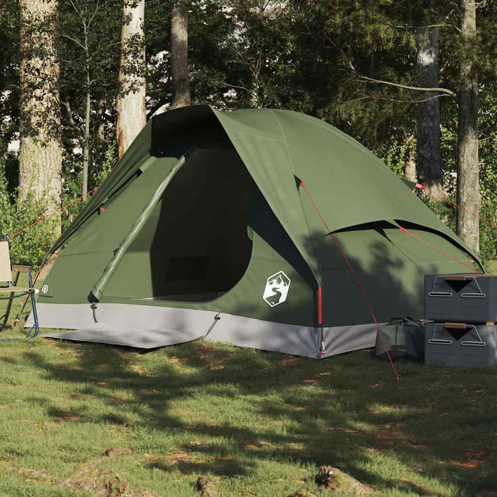 Camping Tent Dome Waterproof 2-person Olive green