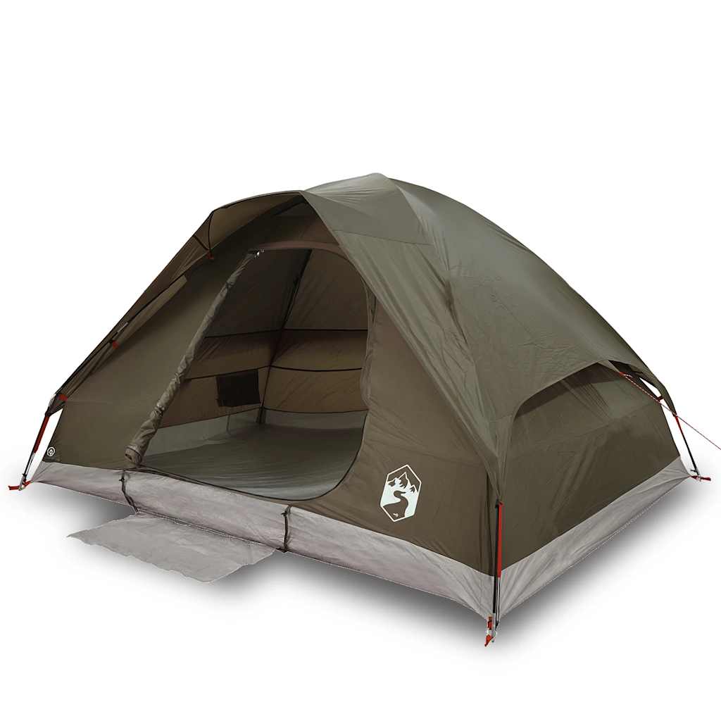 vidaXL Camping Tent Dome 2-Person Brown Waterproof 2