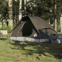 Camping Tent Dome Waterproof 2-person Brown