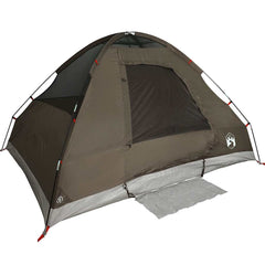 vidaXL Camping Tent Dome 2-Person Brown Waterproof 5
