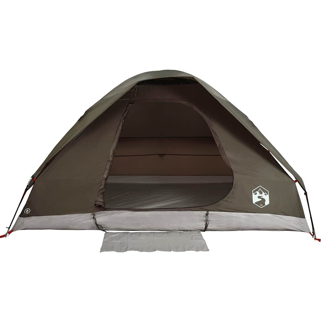 Camping Tent Dome Waterproof 2-person Brown