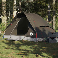 Camping Tent Dome Waterproof 2-person Brown